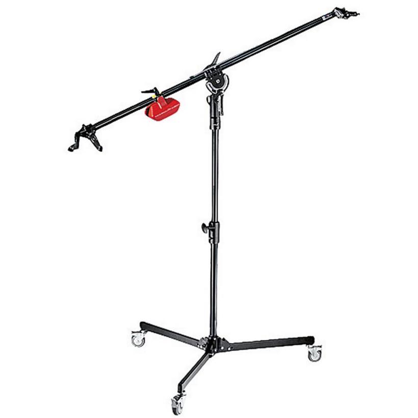 MANFROTTO SUPER BOOM BLACK W/ STUDIO STAND Superboom schwarz und Säulen Stativ mit Rollen