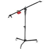 MANFROTTO SUPER BOOM BLACK W/ STUDIO STAND Superboom schwarz und Säulen Stativ mit Rollen