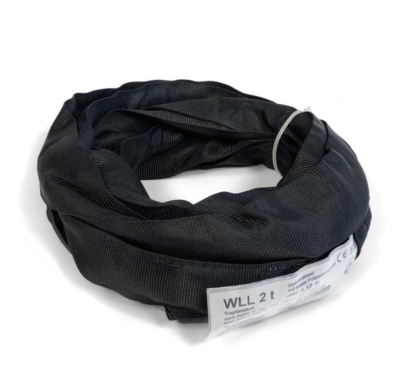 Yale Rundschlinge SSE BGV C1 1000kg, Umfang 3m / Länge 1.5m schwarz, mit Stahlseileinlage (SSE), WLL 2000kg, max. 150°C