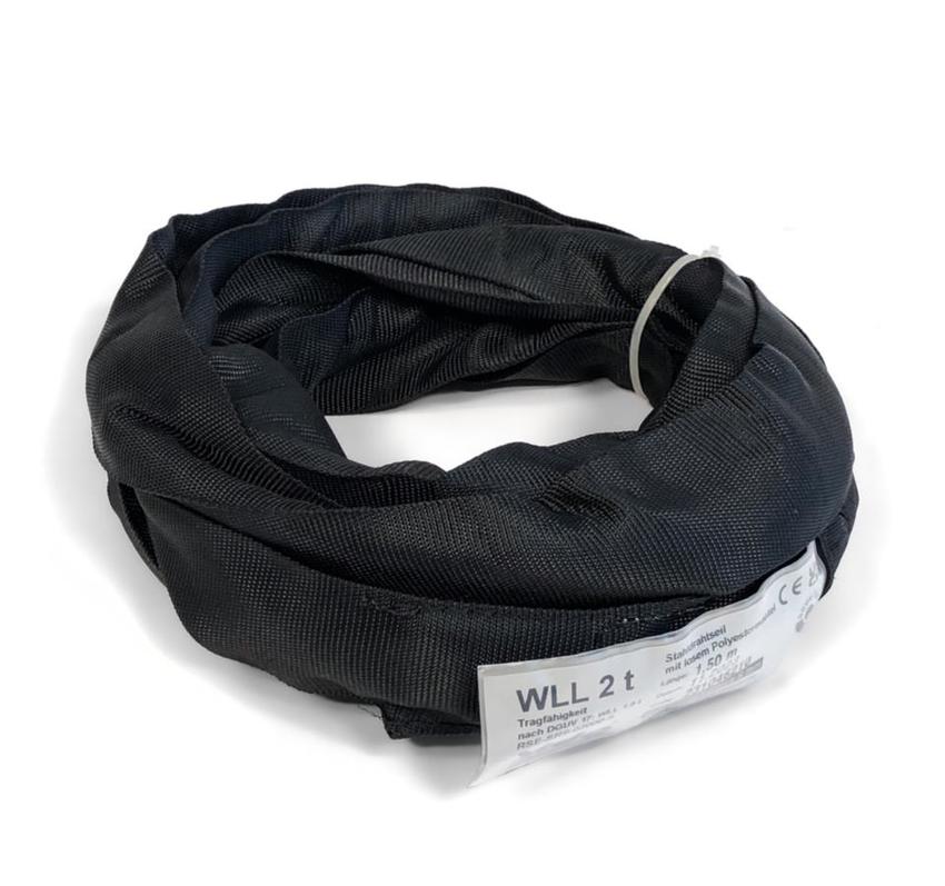 Yale Rundschlinge SSE BGV C1 1000kg, Umfang 3m / Länge 1.5m schwarz, mit Stahlseileinlage (SSE), WLL 2000kg, max. 150°C