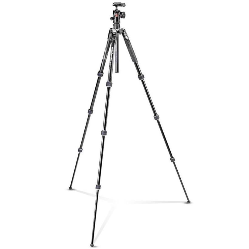 MANFROTTO Befree Advanced Alu Reisestativ Twist mit Kugelkopf, schwarz, inkl. Tragetasche