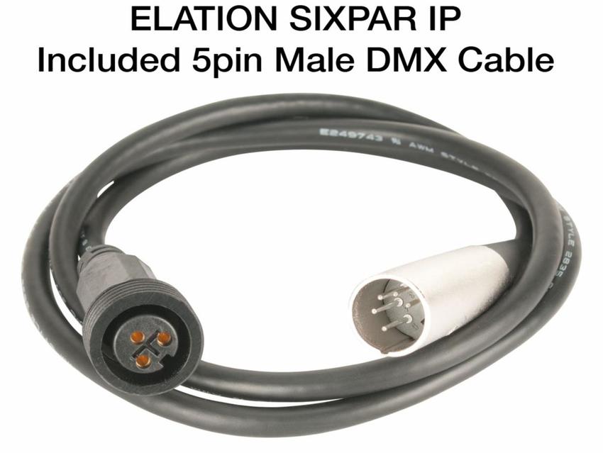 ELATION Sixpar 100 IP 7x 12 W RGBAW+UV LEDs, 15°,DMX 512-A (RDM), schwarz,IP 65