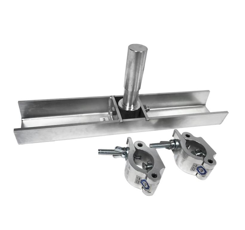 Trusskonsole BGV C1, 35mm Zapfen, 225kg, starr & neigbar für Truss 25-40cm, KomplettSET: Lieferung mit 2 Coupler M12