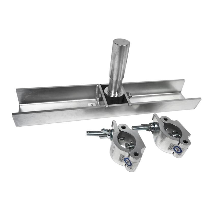 Trusskonsole BGV C1, 35mm Zapfen, 225kg, starr & neigbar für Truss 25-40cm, KomplettSET: Lieferung mit 2 Coupler M12