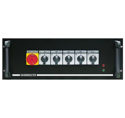 ChainMaster Handsteuerung D8, 4-Kanal, Basic, Typ II, IN CEE16/5, 4 Anwahlschalter Heben/Senken, Hauptwahlschalter,