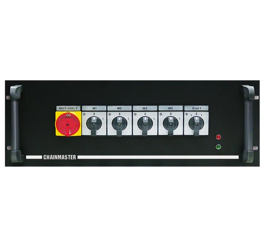 ChainMaster Handsteuerung D8, 4-Kanal, Basic, IN CEE16/5 4 Anwahlschalter Heben/Senken, Hauptwahlschalter,