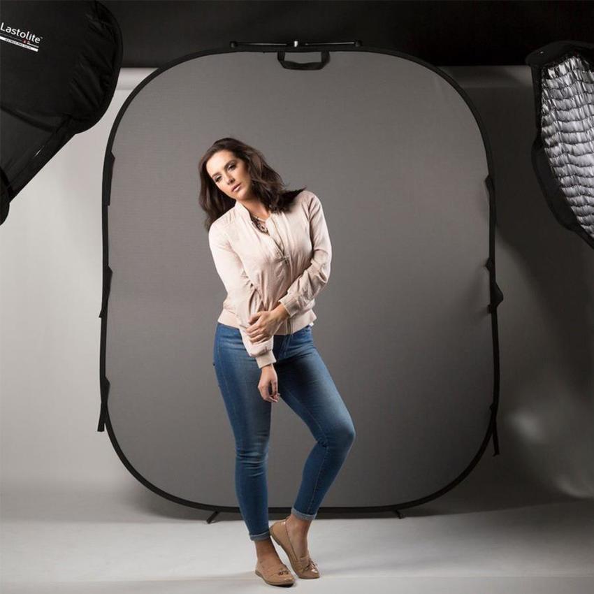 Manfrotto Falthintergrund Doppelseitig Weiß/Grau 150x180cm 