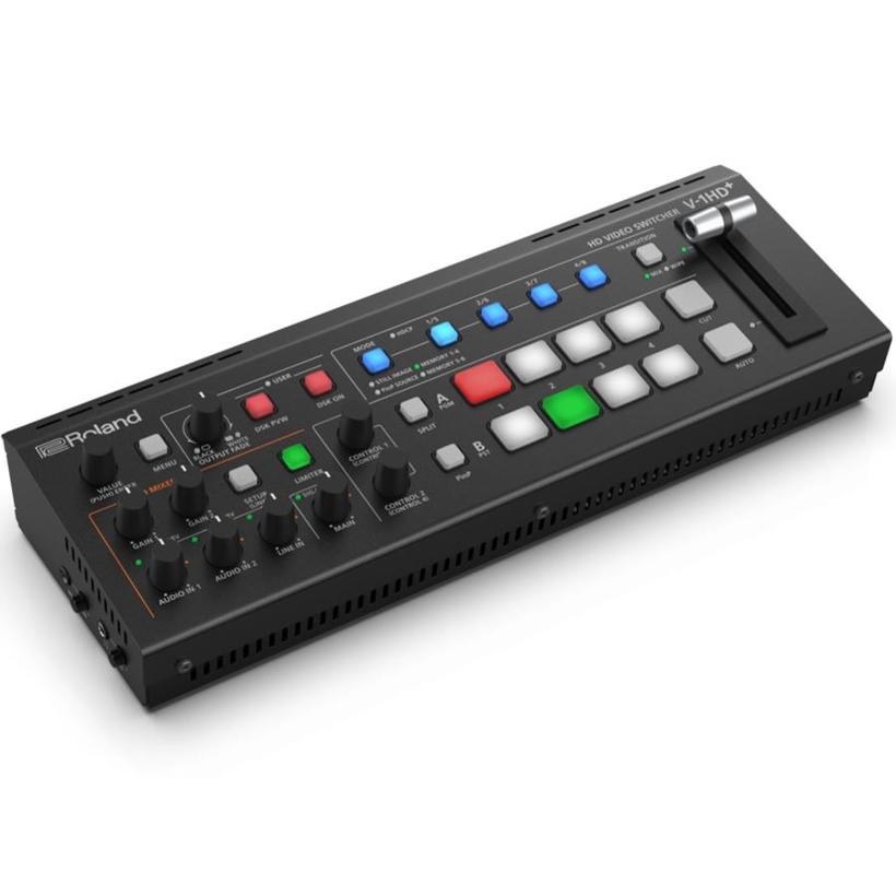 Roland V-1HD+,  Tragbarer 4-Channel HD Video Switcher mit Scaler & 2x MIC PRE-AMPS