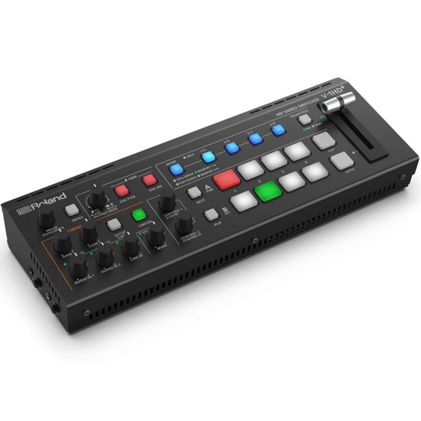 Roland V-1HD+,  Tragbarer 4-Channel HD Video Switcher mit Scaler & 2x MIC PRE-AMPS