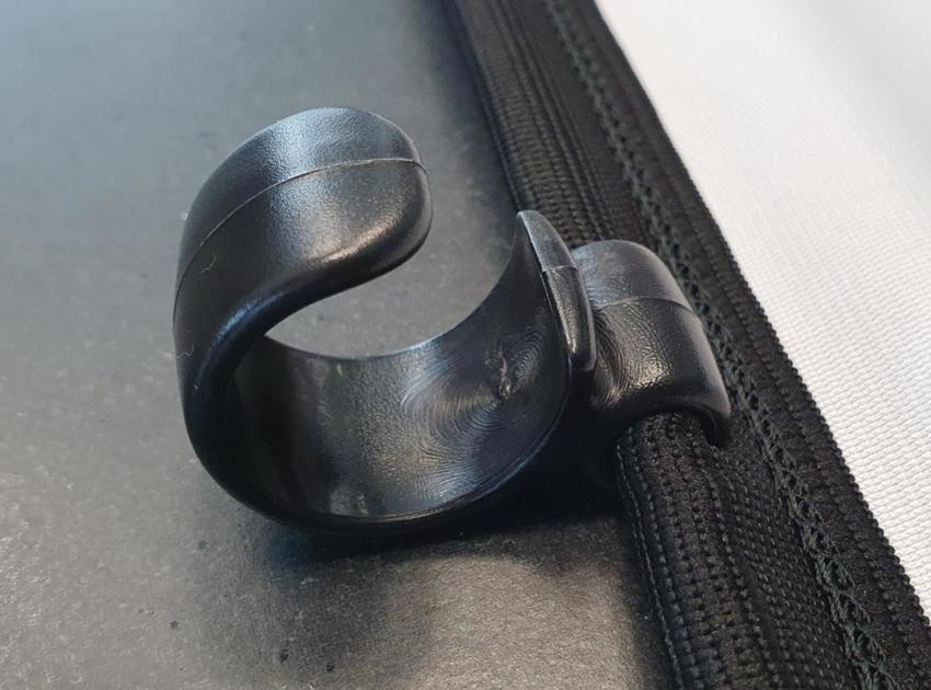 MANFROTTO Textilbespannung 186x102 silber/weiß reflektierend "do-it-yourself" mit Klammern für 25mm Rohr ** RESTPOSTEN**