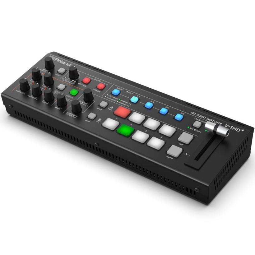 Roland V-1HD+,  Tragbarer 4-Channel HD Video Switcher mit Scaler & 2x MIC PRE-AMPS