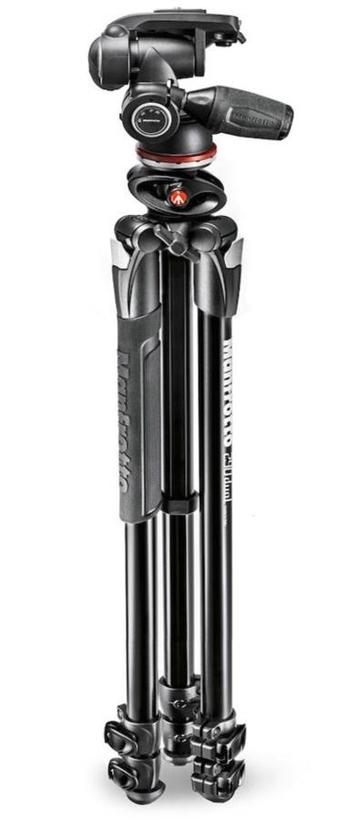 MANFROTTO  290 Dual Alu Stativ mit 3-Wege-Neiger, 3 Segmente 