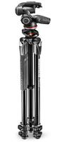 MANFROTTO  290 Dual Alu Stativ mit 3-Wege-Neiger, 3 Segmente 