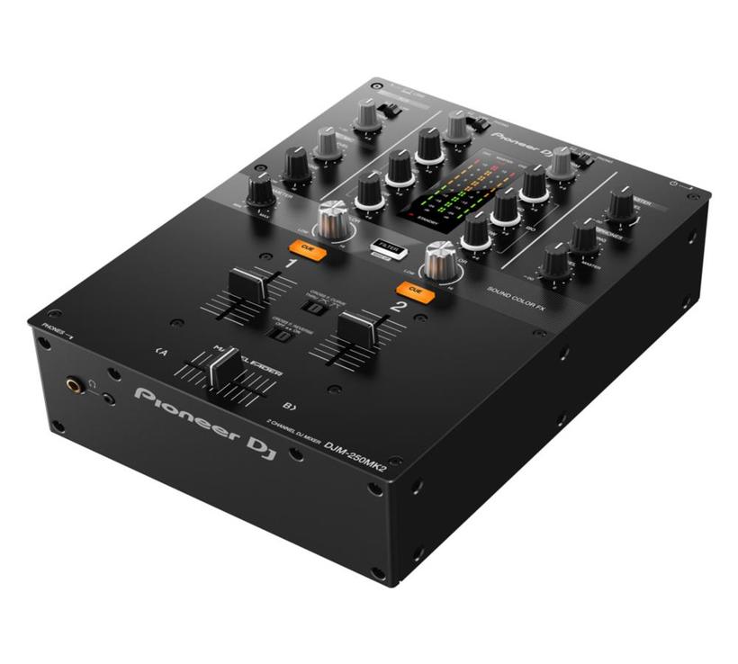 Pioneer DJM-250MK2, DJ-Mixer, 2 Kanäle, SCHWARZ 2-Kanal-DJ-Mixer mit unabhängigem Kanalfilter