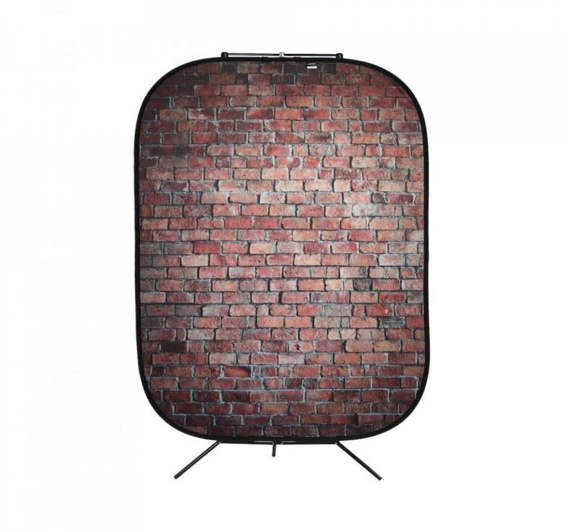 Manfrotto Urban Collapsible 1.5x2.1m Classic Red/Distressd White Brick