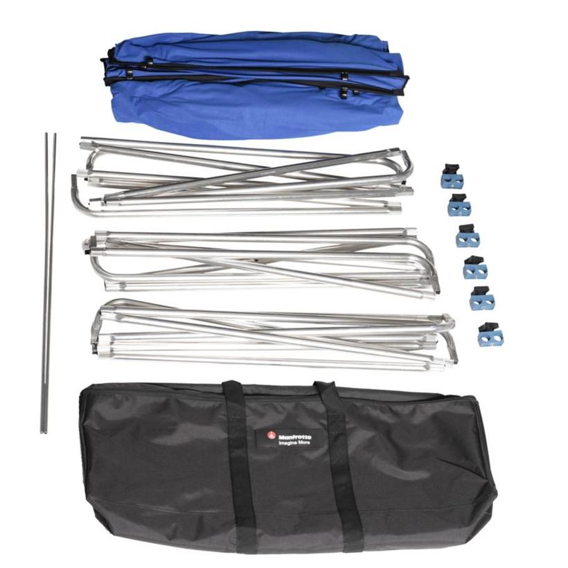 MANFROTTO Chroma Key FX Background Blue 4m x 2.9m (Kit mit Stoff und Rahmen)