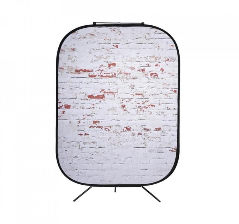 Manfrotto Urban Collapsible 1.5x2.1m Classic Red/Distressd White Brick