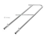 Nivtec Treppengeländer, H: 100cm, Endstück Anstelltreppe, B: 240 mm, auf Stufe endend