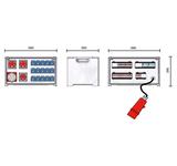 Merz Steckdosenverteiler Event TYP: SVE4 63/121-15 Steckdosenvert. Kunstst. 44kVA IP44, stappelbar, Tragegriffe