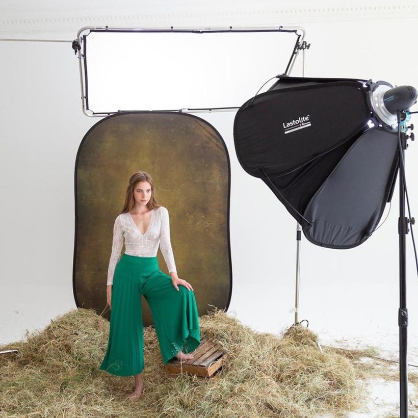 Manfrotto Vintage Hintergrund faltbar (1,5 x 2,1m) Tobacco/Olive