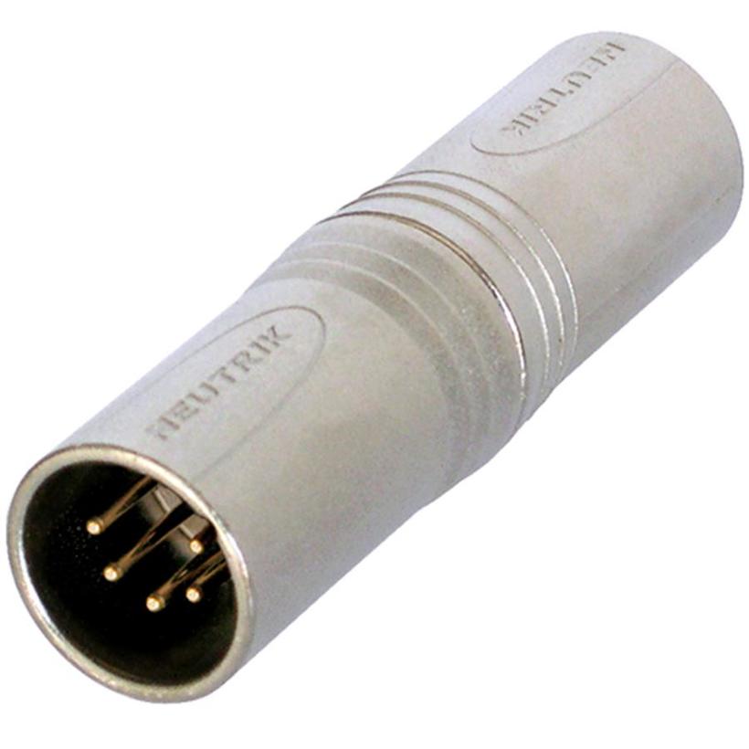 Neutrik 5pol-XLR Kabelstecker - 5pol-XLR Kabelst., Nickel Serie: Adapter XLR-5-KA-ST/XLR-5-KA-ST