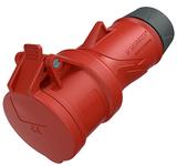 CEE Mennekes, 4pol, 16A/400V, Kupplung, PowerTOP® Xtra ErgoCONTACT® Ergonomisches Geh., X-CONTACT®, IP54, Farbe rot