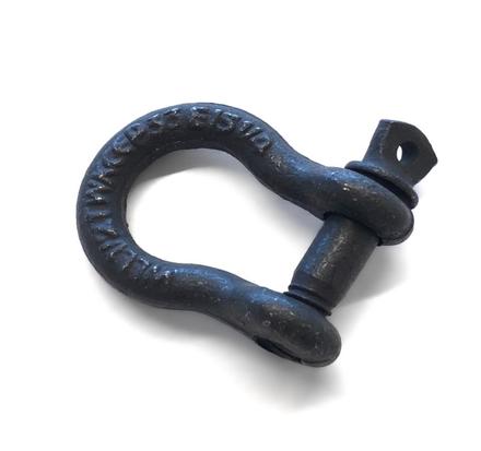 Schäkel Black Pin hochfest, geschweifte Form, verzinkt, mit Augenbolzen (Schraubbolzen), 0.50 to Tragfähigkeit,