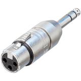 Neutrik 3pol-XLR Kabelbuchse - Stereo 6.35 mm Klinkenstecker Serie: Adapter XLR-3-KA-BU/6.35-ST