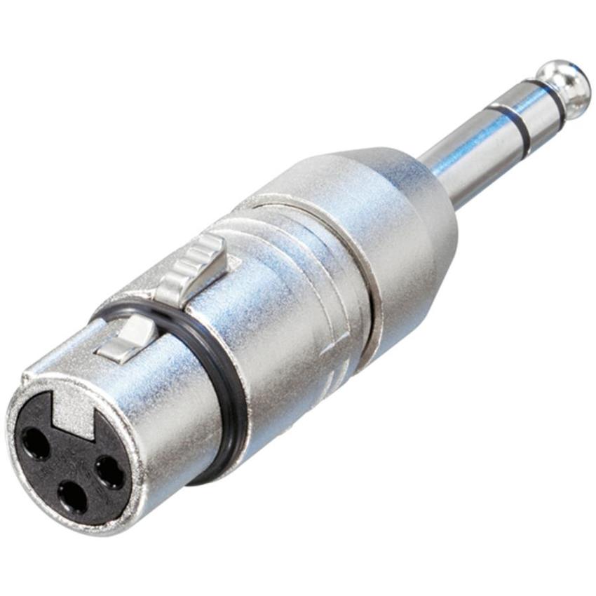 Neutrik 3pol-XLR Kabelbuchse - Stereo 6.35 mm Klinkenstecker Serie: Adapter XLR-3-KA-BU/6.35-ST