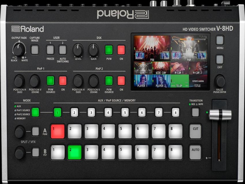 Roland V-8HD, HD Video Switcher, Version 2.0 8x HDMI in, 3x HDMI out