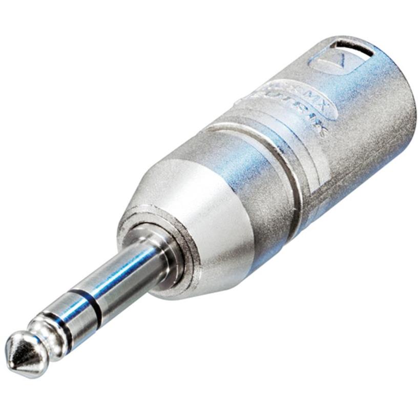 Neutrik 3pol-XLR Kabelstecker - Stereo 6.35 mm Klinkenst. Serie: Adapter XLR-3-KA-ST/6.35-ST