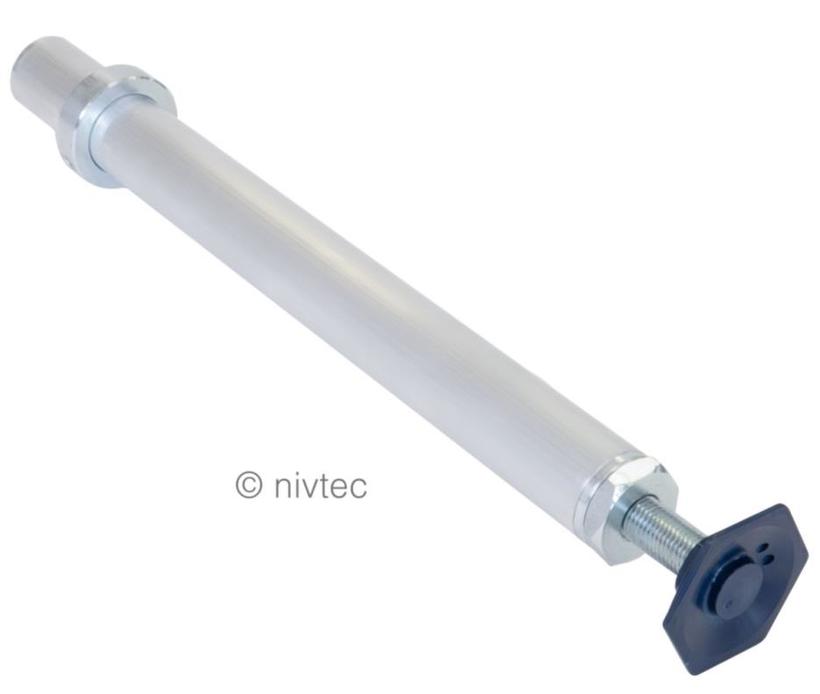 Nivtec Fuß nivellierbar 060cm mit Verstellspindel und Stellteller, Spindelweg 6cm