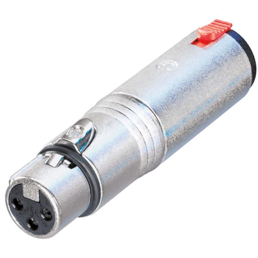 Neutrik 3pol-XLR Kabelb.-Stereo 6.35-Klinke, verriegelbar Serie: Adapter XLR-3-KA-BU/6.35-BU