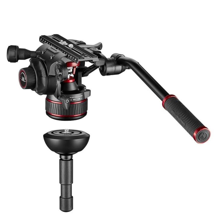 MANFROTTO Nitrotech 612 Carbon Video-Stativ mit Mittelspinne und Tasche