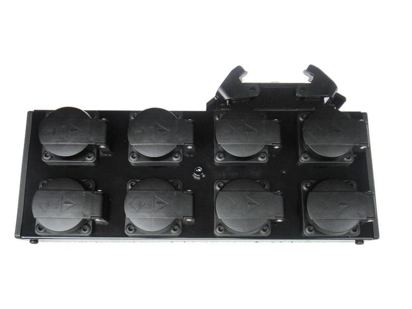 Ultralite Powerbox 8 (Alu), SCHWARZ IN 1x HB16 /  OUT 8x Schuko