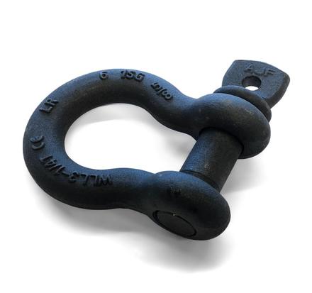 Schäkel Black Pin hochfest, geschweifte Form, verzinkt, mit Augenbolzen (Schraubbolzen), 3.25 to Tragfähigkeit,