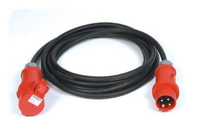Ultralite Motorkabel CEE 16A, 4pol, 4x2.5mm², 20m, H07RN-F 4 G 2.5 / Stecker & Buchse: 16A 4pol rot,Beschriftungstülle