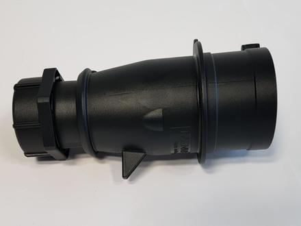 CEE Mennekes, 5pol, 32A/400V, Stecker, Farbe schwarz, IP44, HW/VN, "AM-TOP", 6H, Anschluss: Schraub-Klemmen