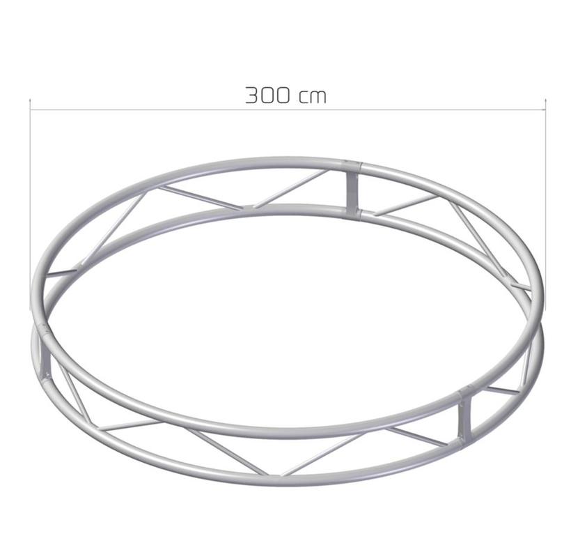 LITEC FX25SAC300A4V Vertikal ST 25 cm. flat - Ver-Circle ext. diam. cm. 300, 4 sect.