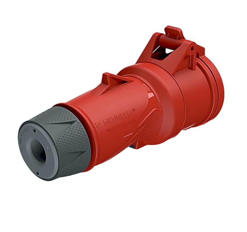 CEE Mennekes, 4pol, 16A/400V, Kupplung, PowerTOP® Xtra ErgoCONTACT®., X-CONTACT®, Farbe: ROT,  IP54,