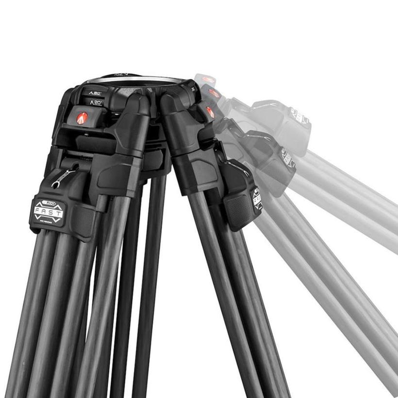 MANFROTTO Videokopf Nitrotech 608 mit Stativ 645 Fast Twin Alu und Tasche
