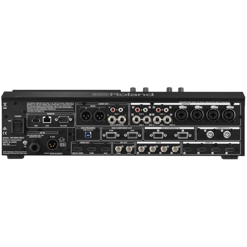 Roland VR-50HD, Multi Format Video Switcher, 12 Eingänge 4 Kanäle Video, USB 3.0 Web-Straming und Aufnahme,