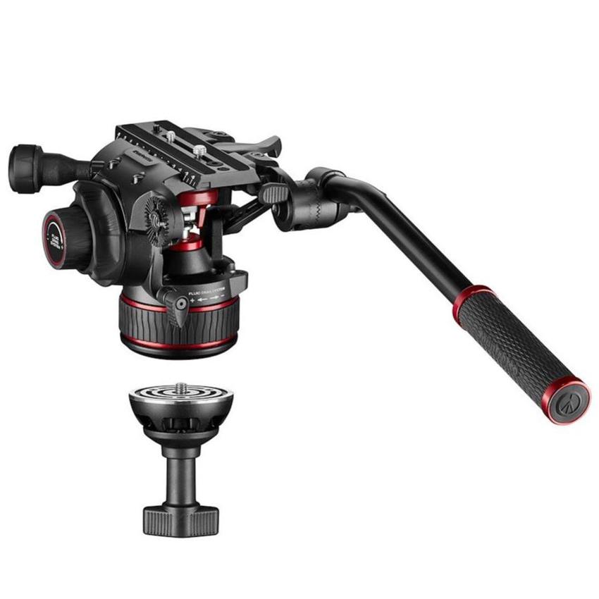 MANFROTTO Videokopf Nitrotech 608 mit Stativ 645 Fast Twin Alu und Tasche